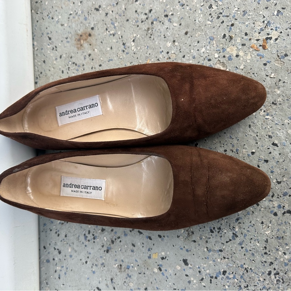 Andrea Carrano Women's Brown Suede Loafers